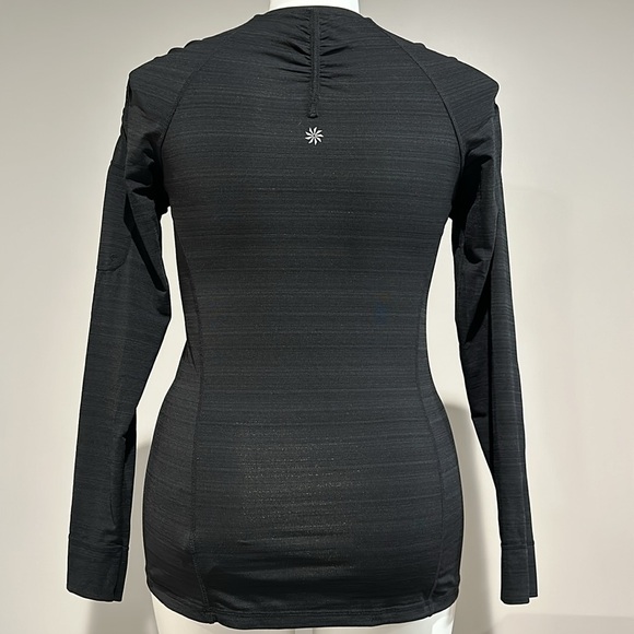 Athleta Pacifica Contour 1/2 Zip Swim Shirt Womens Large Black Long Sleeve - Picture 2 of 9